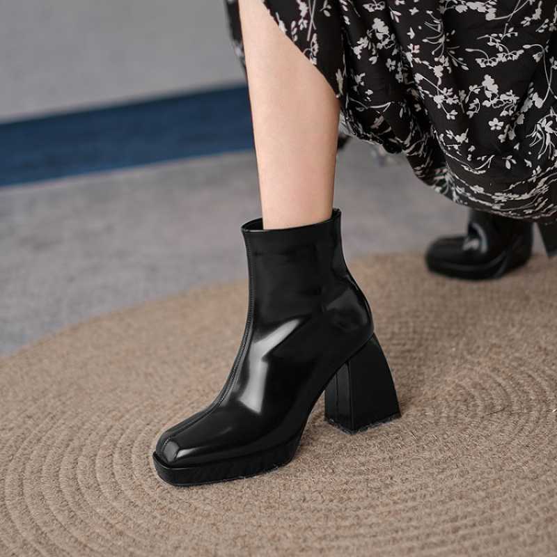 Women's Soft Leather Boots - Comfortable & Stylish Ankle Boots for Fall & Winter | Perfect for Casual Outfits, Office Wear & Date Nights