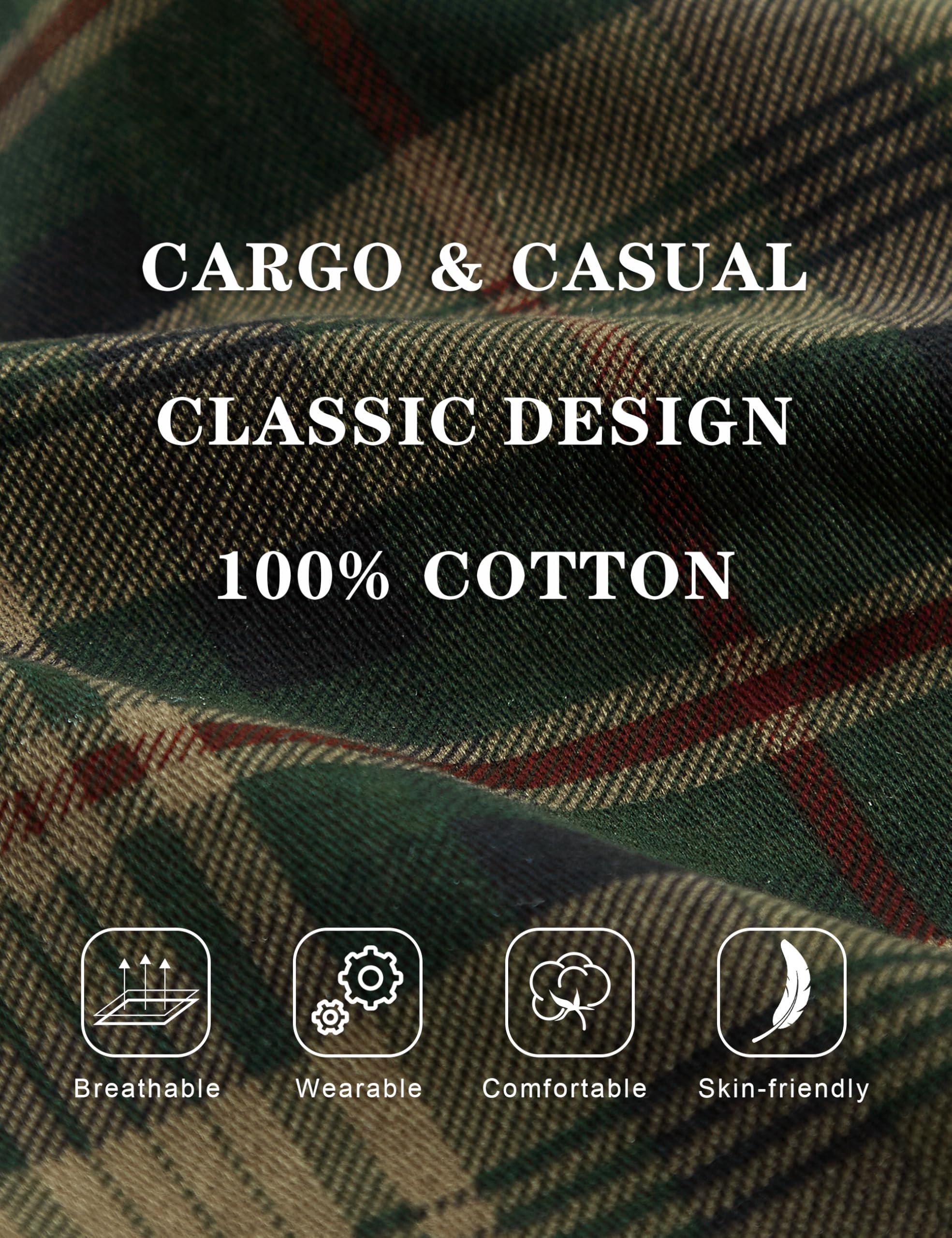 Zeetoo Men's Camo Cargo Shorts - Classic Relaxed Fit with Multi-Pockets | Durable Outdoor Hiking, Camping & Summer Casual Shorts