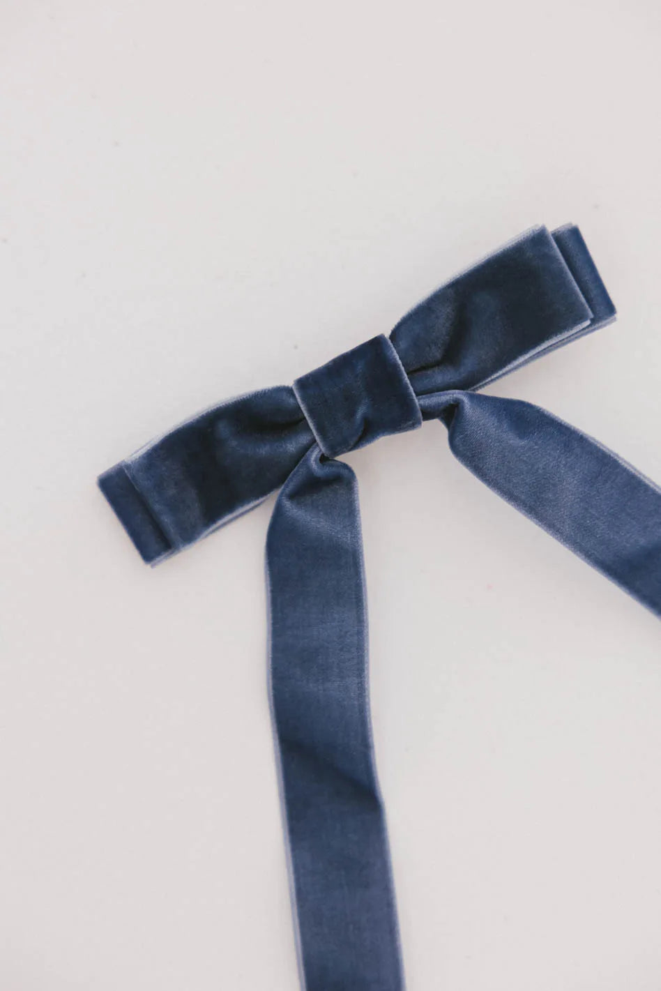 Blue Double Loop Velvet Hair Bow for Women & Girls - Perfect for Parties, Weddings, and Everyday Elegance