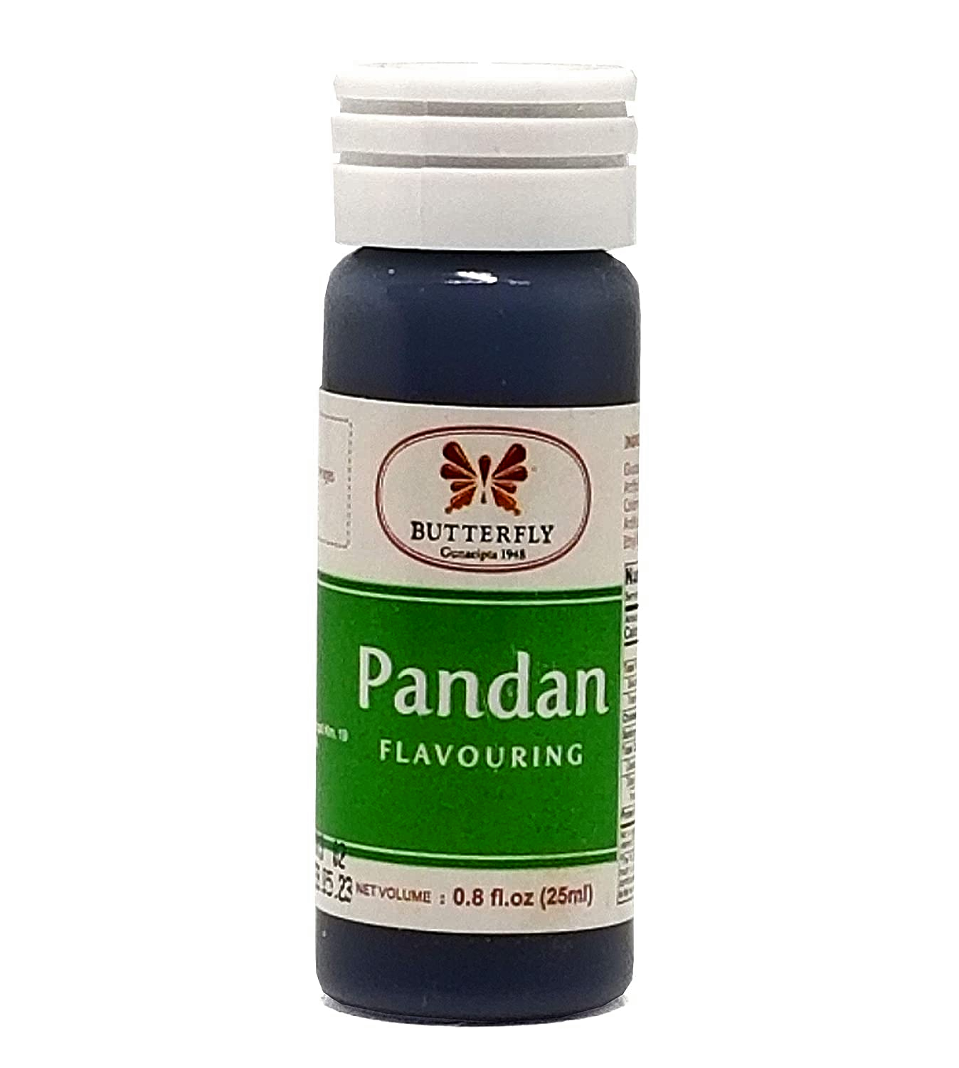 Premium Butterfly Pandan Flavoring Extract - 25ml (1 oz) | Natural Pandan Leaf Essence for Baking, Cocktails & Asian Desserts | Vegan & Gluten-Free