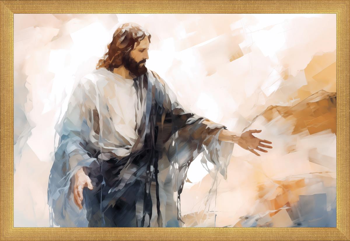 Come Unto Me By Gabriel Heaton - Inspirational Christian Wall Art for Home & Church Decor | Perfect for Living Room, Bedroom & Office