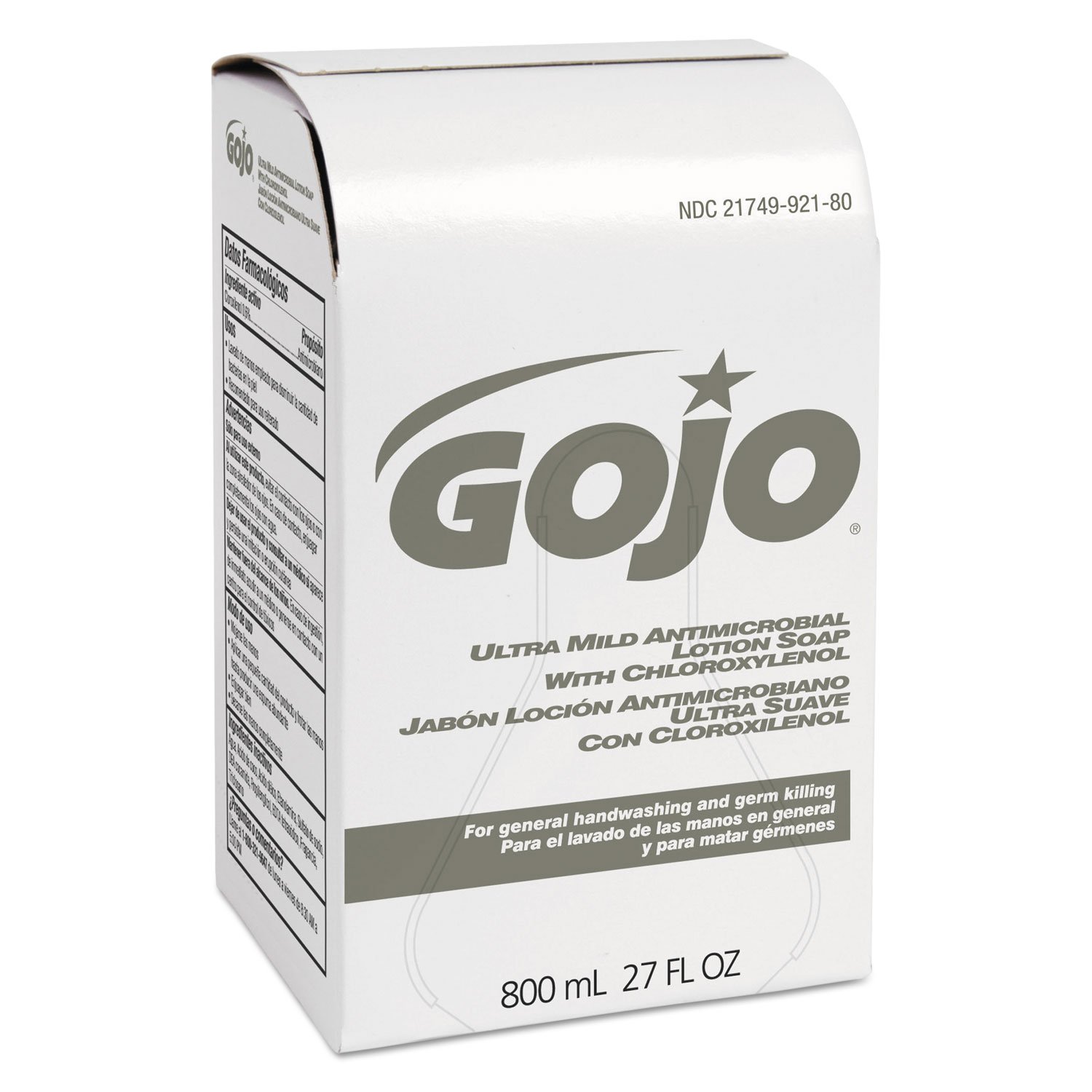 GOJO Ultra Mild Antimicrobial Lotion Soap with Chloroxylenol | 800 mL Refill (12-Pack) | Hand Hygiene for Healthcare, Food Service & Industrial Use | Gentle Skin Cleansing Solution