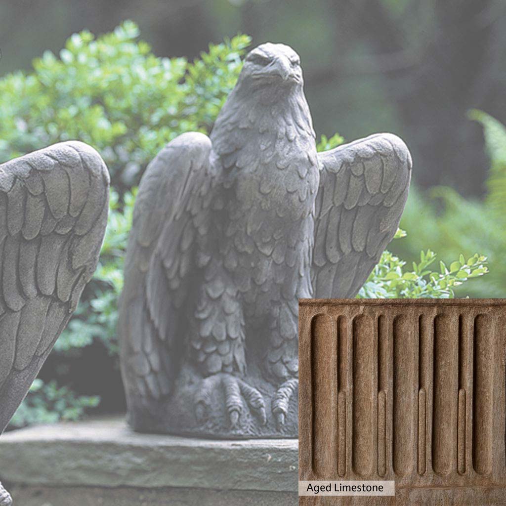 Campania International Eagle Looking Right Statue - Bronze Eagle Sculpture for Home & Garden Decor - Perfect for Outdoor Patio, Lawn, or Office Display