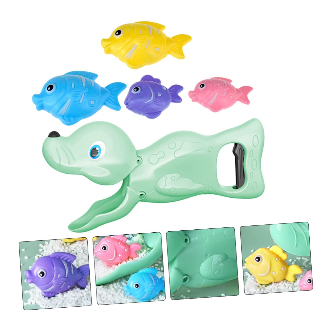 VICASKY 3 Sets Bath Toys for Toddlers - Water Play Toys, Pool Toys, Animal Shaped Plastic Bath Time Fun (Green) - Perfect for Bathtub, Swimming Pool & Outdoor Water Activities