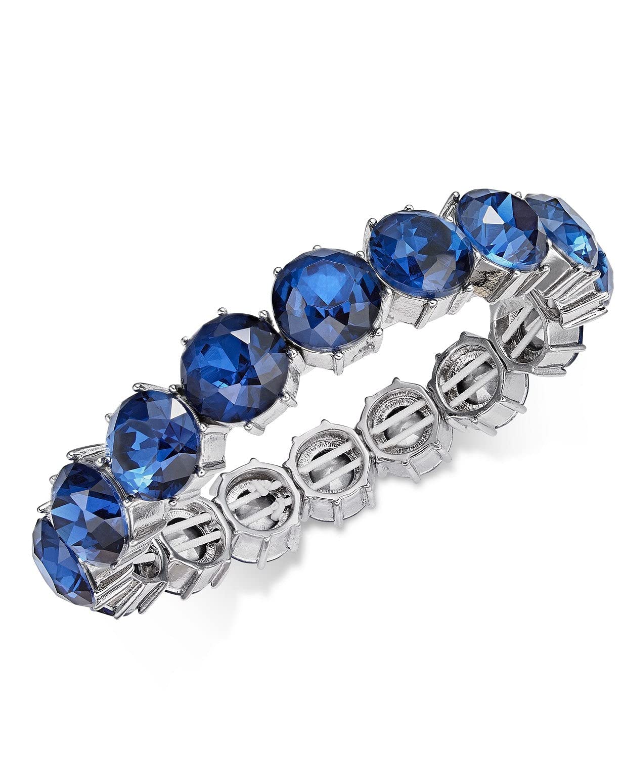Charter Club Stone Stretch Bracelets Silver-Tone Adjustable Beaded Bracelet for Women | Elegant Jewelry Gift for Everyday Wear, Parties & Special Occasions