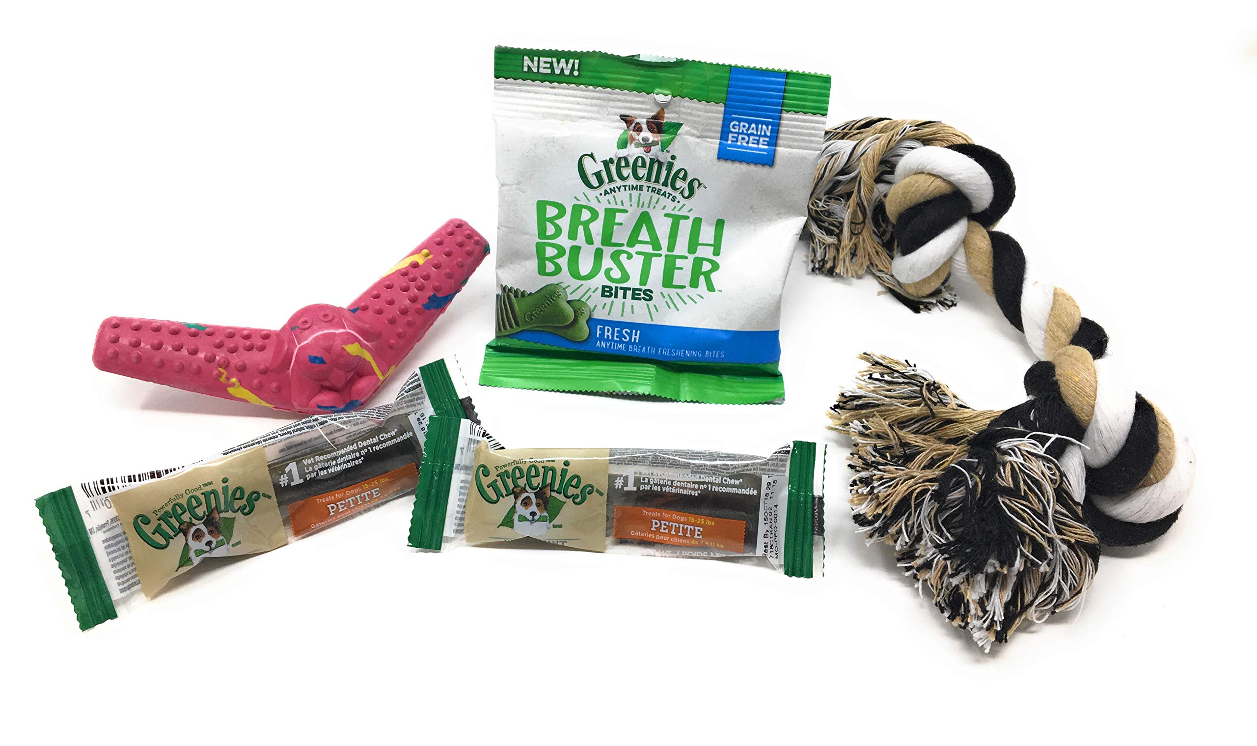 Sparky Pet Co Holiday Bundle - Dog Toys & Dental Treats for Fresh Breath, Teeth Cleaning & Playtime Fun | Perfect for Christmas Gifts & Indoor Play