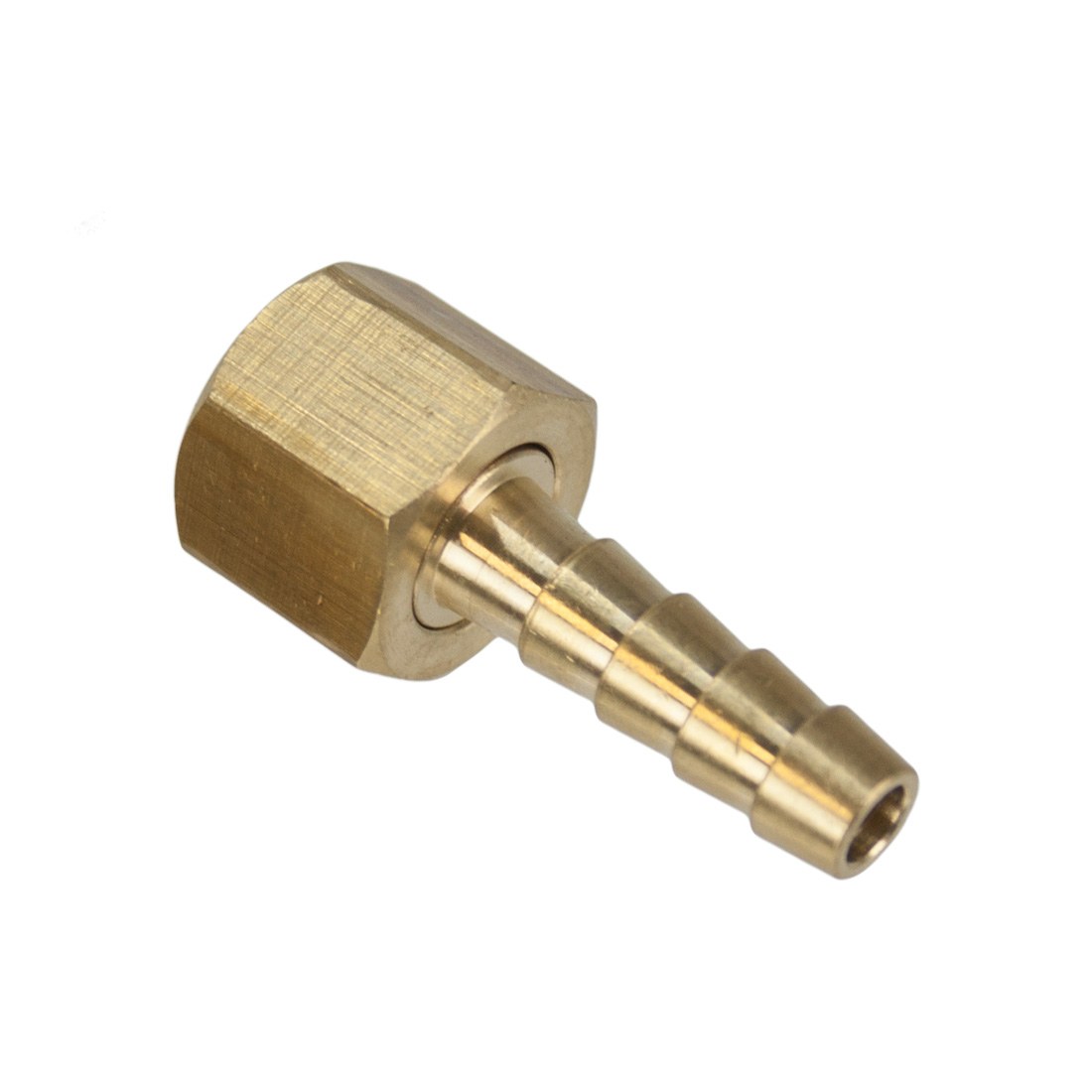 Brass Tucker Hose Insert with Female Swivel - Heavy Duty Garden & Irrigation Fitting for Watering Systems, Sprinklers, and Outdoor Use