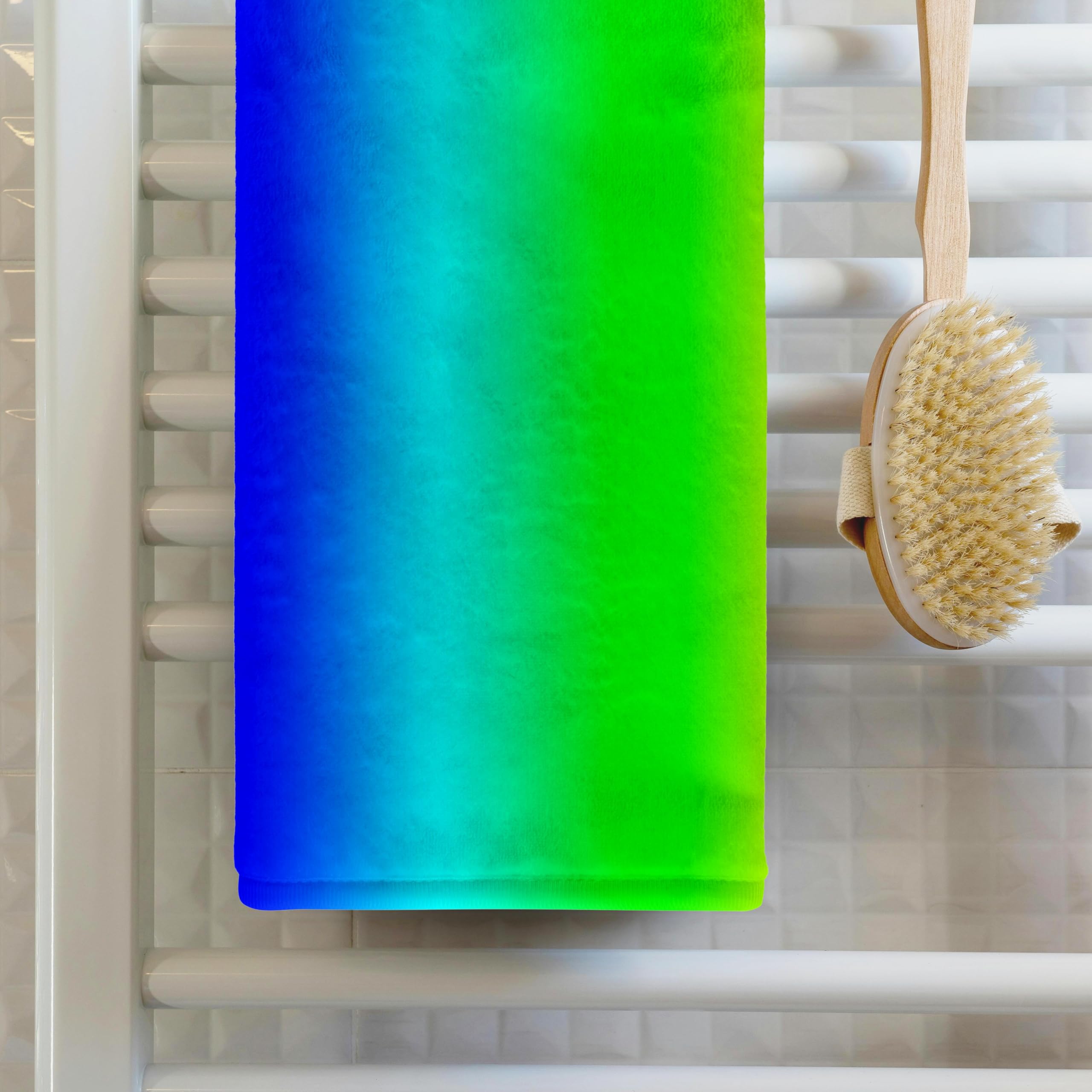 3D Printed Rainbow Gradient Vertical Towel - Janna Salak Designs - Bath, Beach & Kitchen Towel for Home Decor - Soft & Absorbent (twl-20365-1)