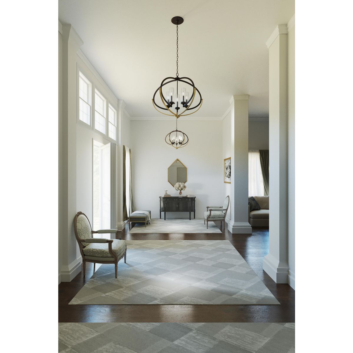 Evoke Collection 5-Light Clear Glass Chandelier - Modern Crystal Ceiling Lighting Fixture for Dining Room, Bedroom, Living Room & Entryway - P40017