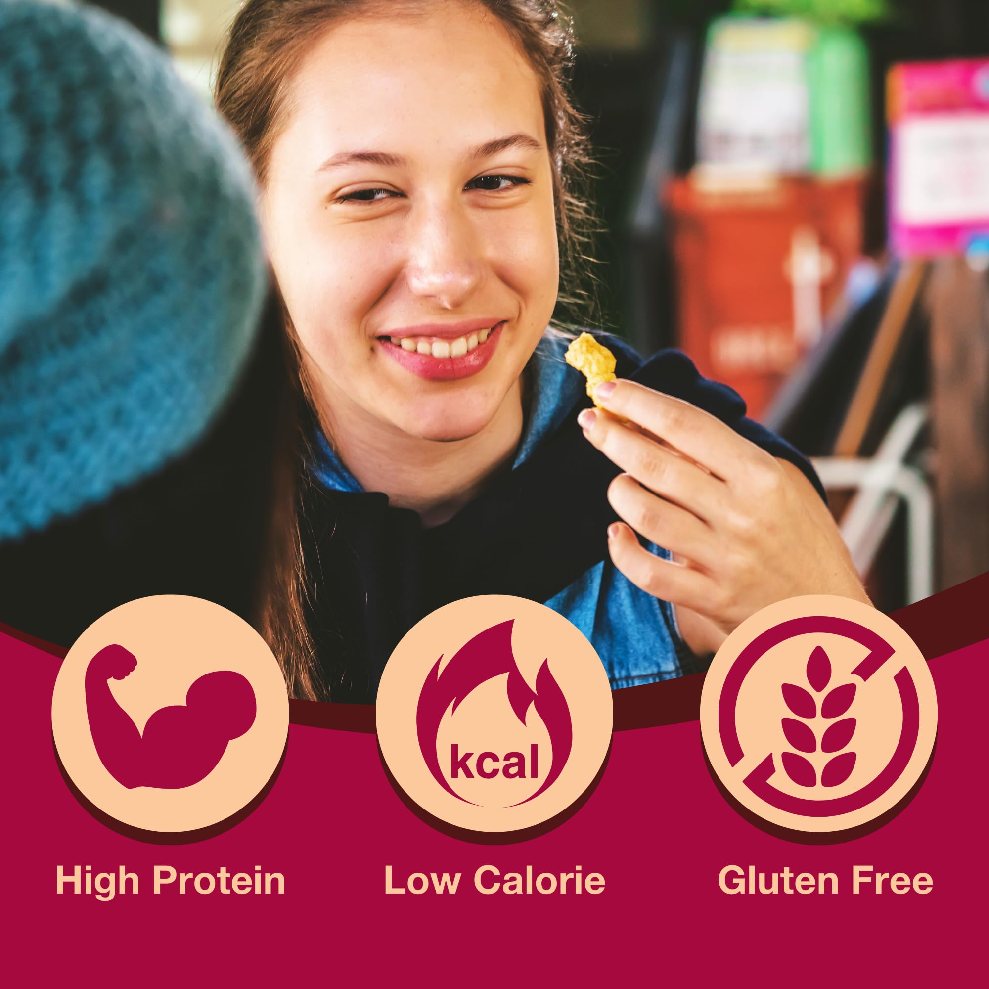 ProtiDIET BBQ High Protein Crisps - Gluten Free, Low Fat, Naturally Flavored Healthy Snacks for Adults - Potato & Pea Protein Chips (7 Pouches) | Perfect for Keto Diet, Weight Loss & On-the-Go Snacking