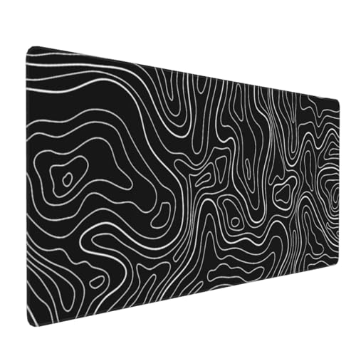 Topographic Contour Black