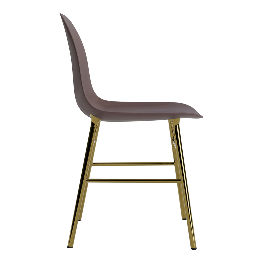 Modern Form Chair with Sturdy Metal Legs - Ergonomic Design for Home, Office & Dining Room Comfort