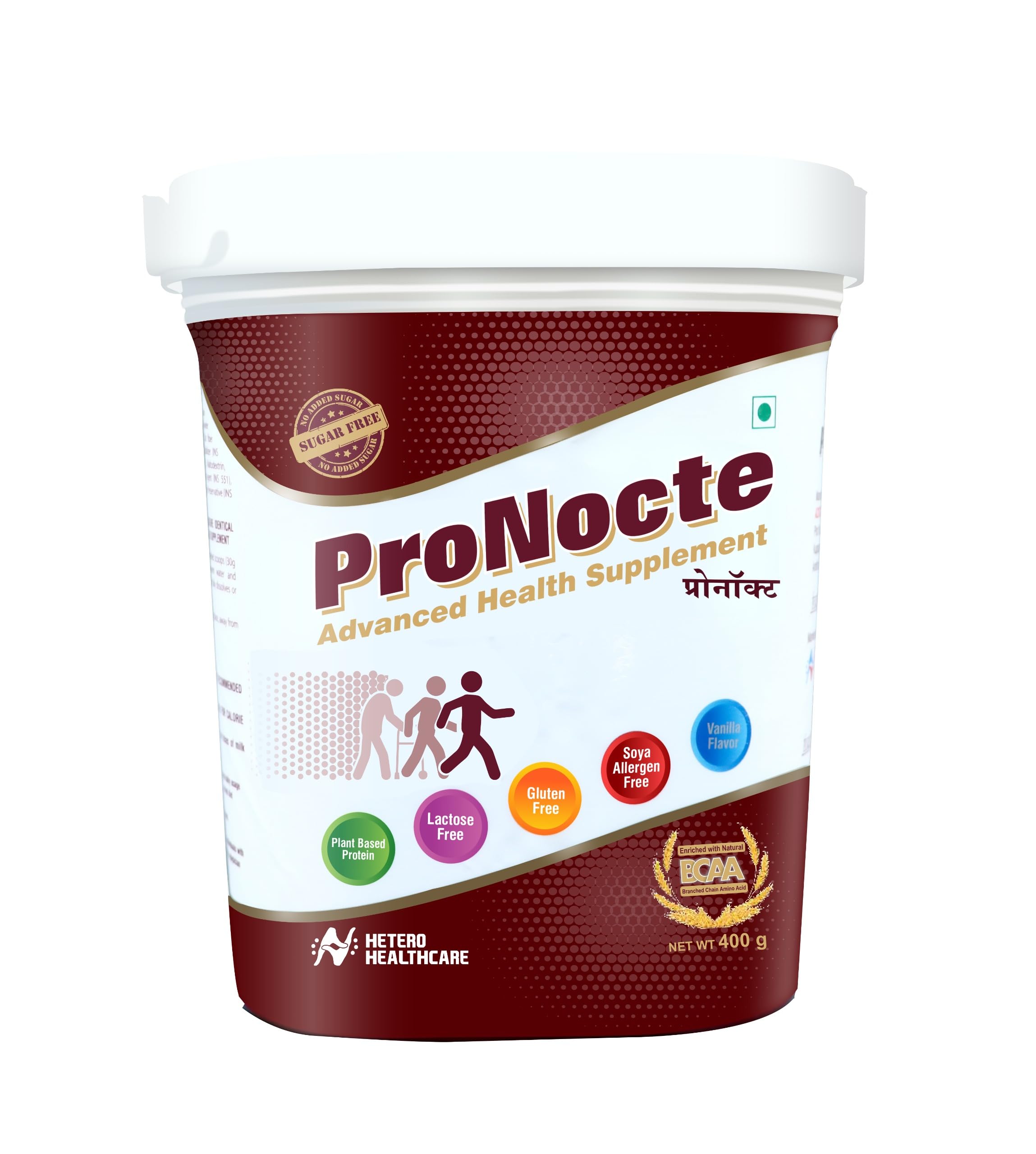 Pronocte Plant Based Protein Powder for Adults - Vegan Brown Rice Protein Supplement for Muscle Recovery & Weight Management | Ideal for Smoothies, Baking & Post-Workout Nutrition