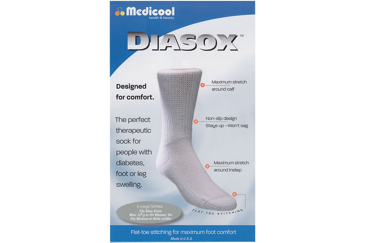Medicool Diasox Socks - Diabetic Socks for Men & Women with Arch Support & Non-Binding Tops - Ideal for Diabetes, Swelling & Circulation - Perfect for Daily Wear, Work & Travel