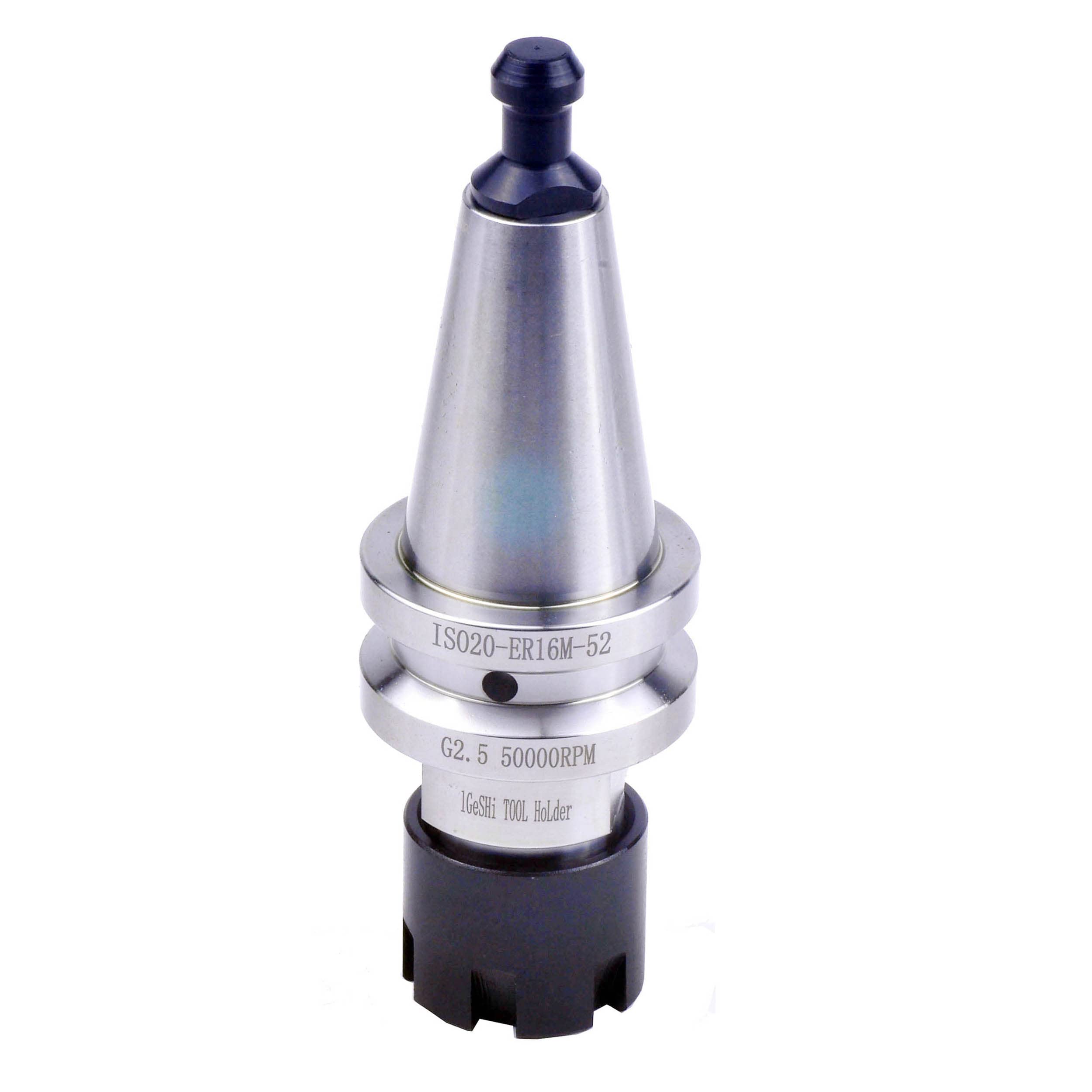 ISO20 ER16M 52L ER Collet Chuck Tool Holder for Swiss CNC Machines - Precision Lathe Accessory for Milling, Drilling & Turning Operations