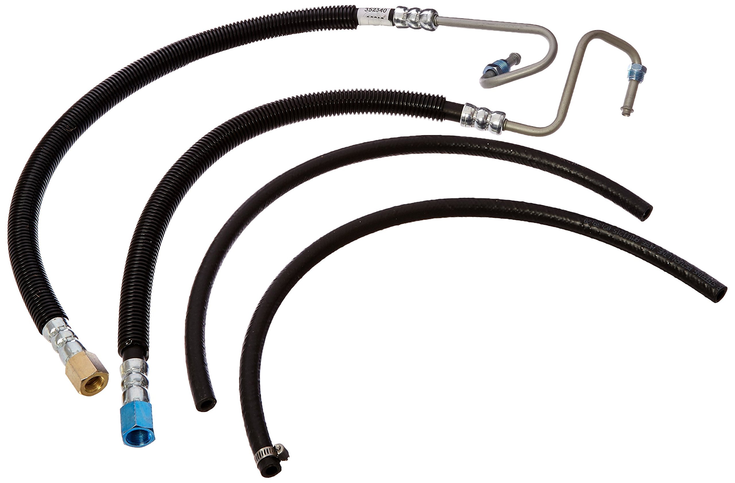 Borgeson 925117 Power Steering Hose Kit - 4 Piece Set for Chevy, Ford, Dodge Vehicles - Perfect for Steering System Repairs & Upgrades