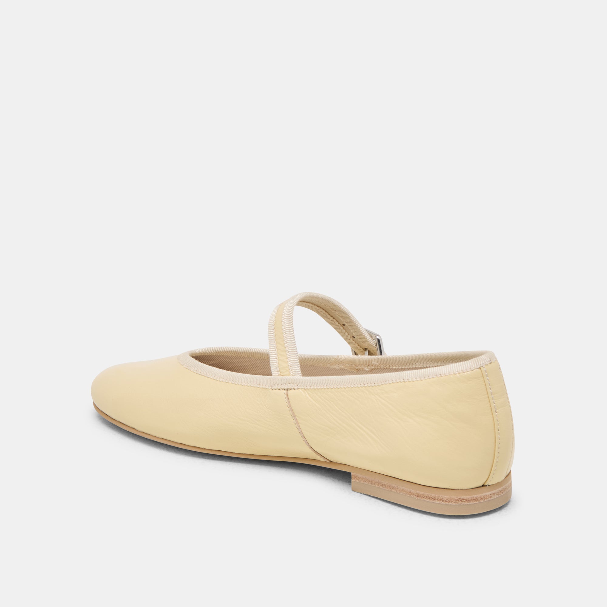 Roslyn Ballet Flats - Light Yellow Genuine Leather Women's Shoes for Comfort & Style | Perfect for Work, Travel & Casual Outfits