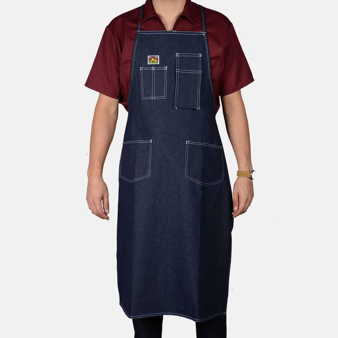Heavy Duty Machinist Apron - Indigo Denim Workwear for Mechanics & Craftsmen - Perfect for Workshops, Garages & DIY Projects