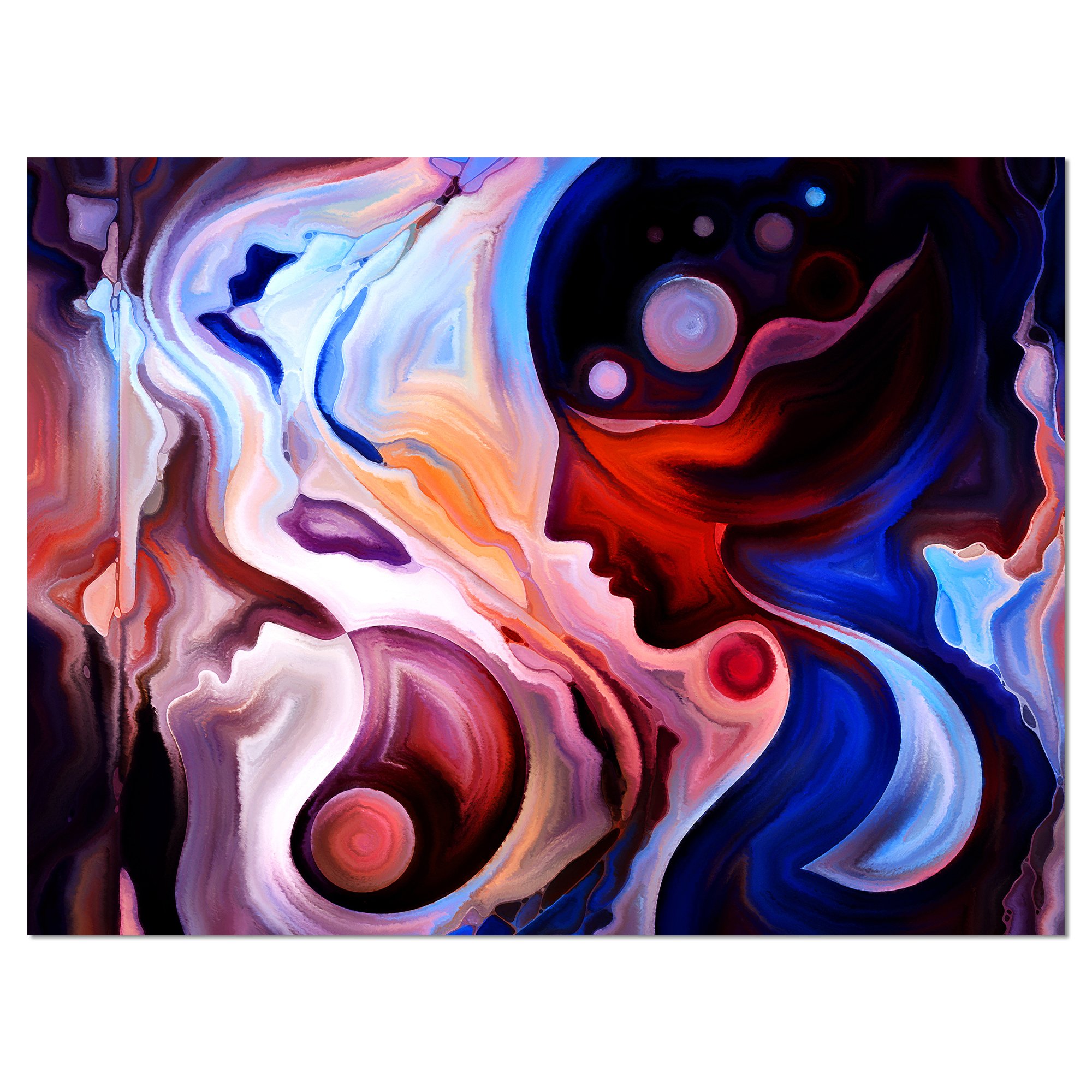 Abstract Canvas Art Print - Modern Woman Painting Wall Decor for Living Room, Bedroom & Office | Handmade Artwork for Home & Gifts