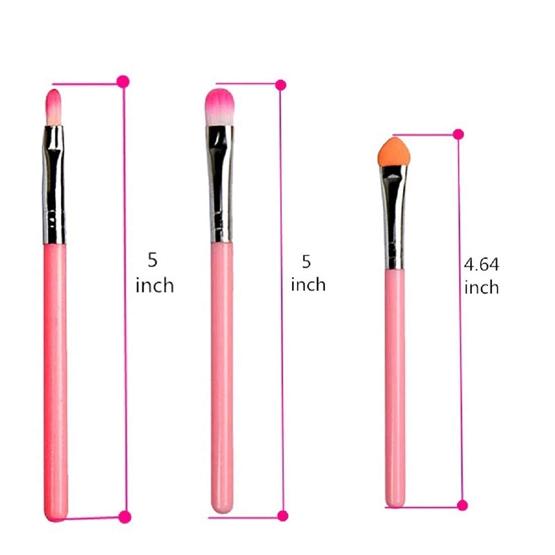 GOLD MAX Pink Makeup Brushes & Blender for Women - Wedding, Travel, Office Use