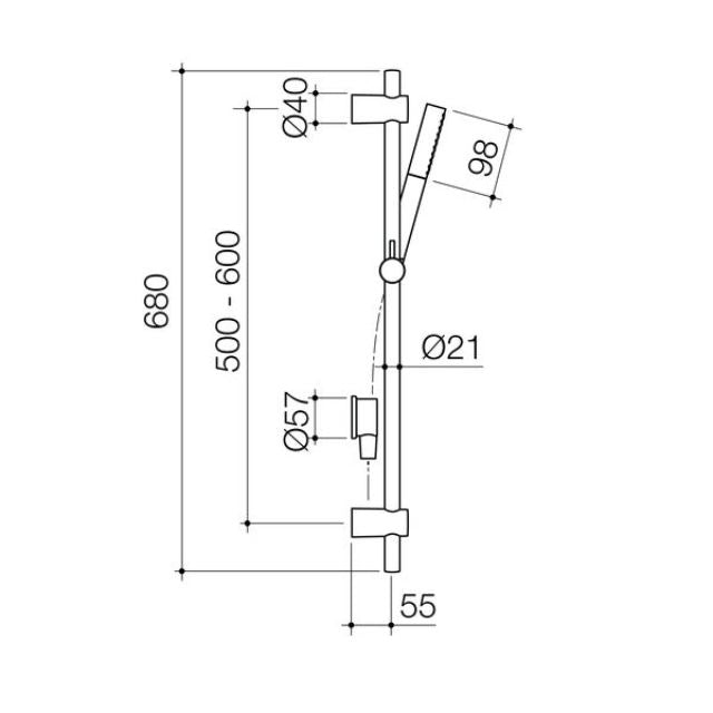Caroma Liano II Rail Shower System in Chrome Finish - Modern Bathroom Shower Set for Spa-Like Experience at Home