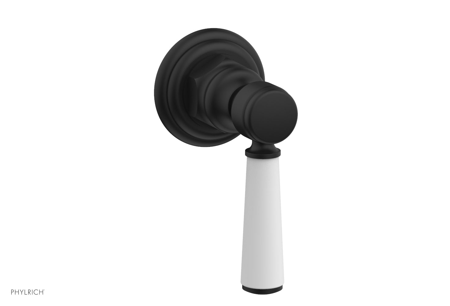 HEX TRADITIONAL/HENRI Volume Control Diverter Valve - Satin White Lever Handle (500-36) for Bathroom & Shower Fixtures