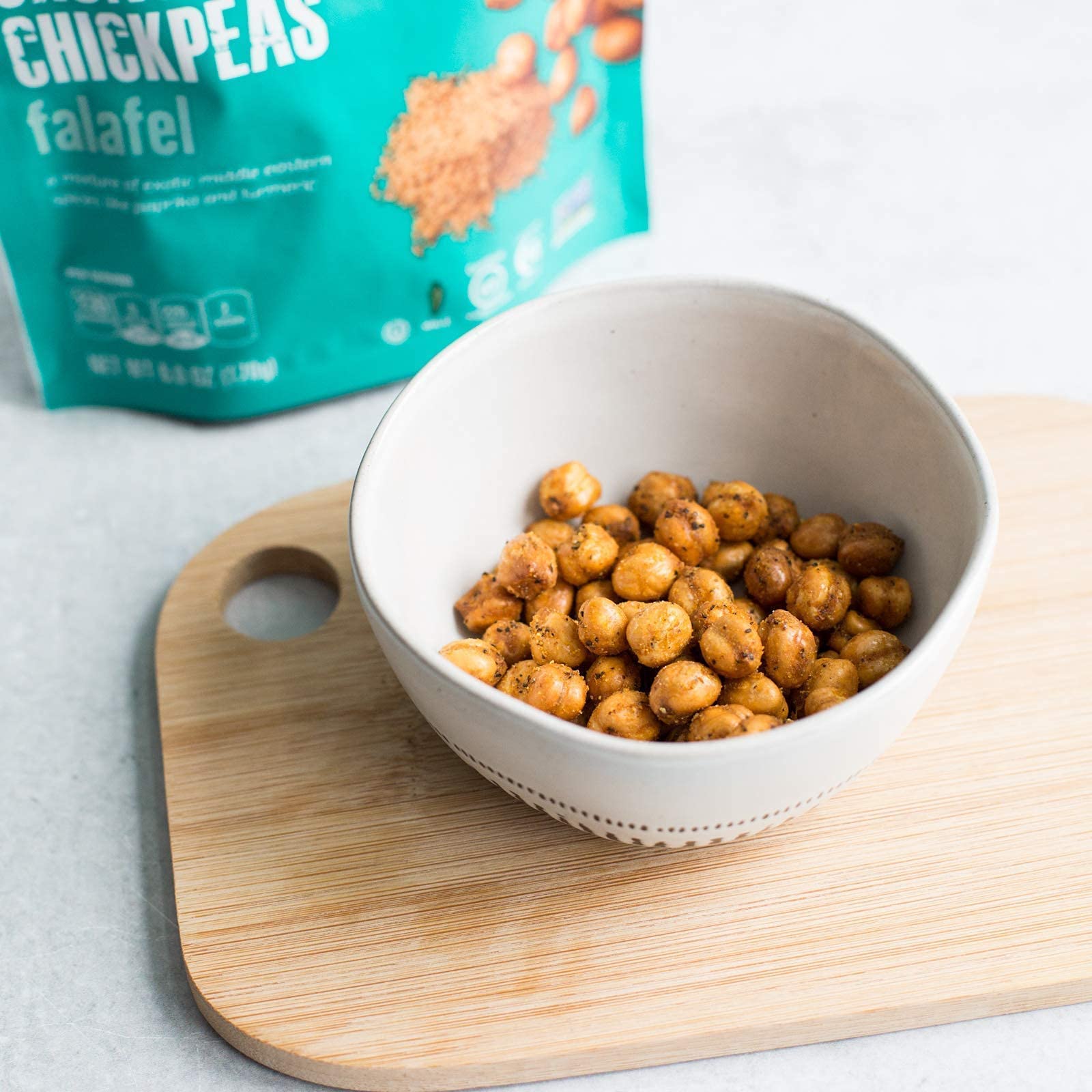 Organic Crunchy Chickpea Snacks - Gluten Free, Non-GMO, Kosher, Vegan | Falafel Flavor | 6 oz (6 Pack) | Healthy On-the-Go Snack for Work, School & Travel