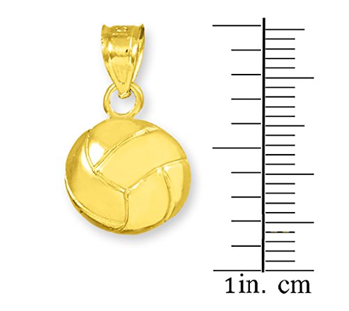 10K Gold Beach Volleyball Charm Pendant Necklace for Women - Dainty Sports Jewelry Gift for Players & Fans - Perfect for Beach Parties, Summer Vacations & Volleyball Tournaments