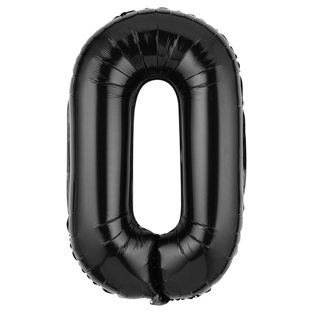 Balloonify Black Mylar Number 0 Balloon - 40 Inch Large Foil Balloon for Birthday Parties, Anniversaries & Special Events (1 Count)