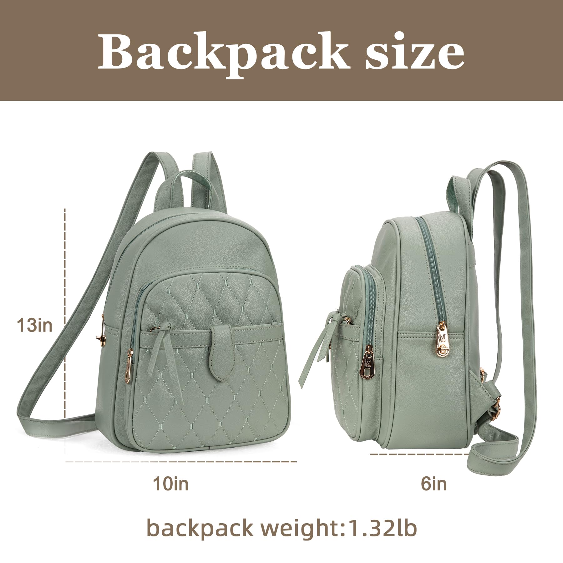 Montana West Anti Theft Backpack Purse Set for Women - Travel & Commute
