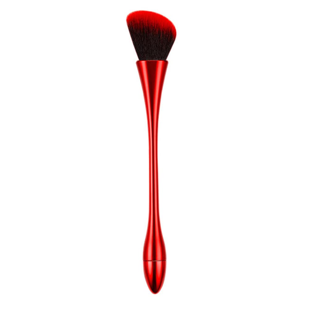 Professional Contour Brush for Makeup - Soft Bristles, Waist Design, Multifunctional Blush & Powder Brush - Portable Goblet Style Beauty Tool (Ruby Red) - Perfect for Contouring, Highlighting & Everyday Makeup Application