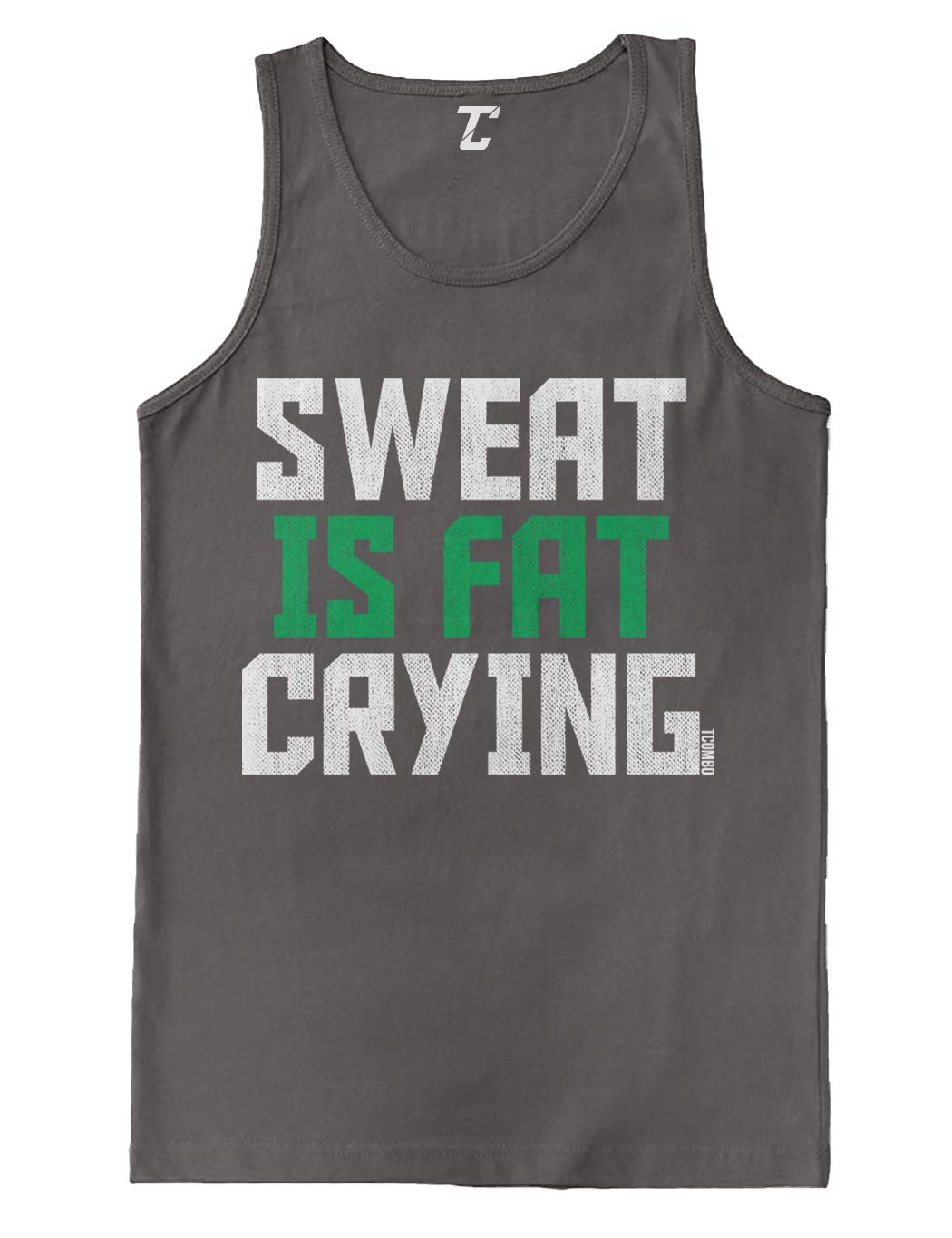 Gym Fitness Bodybuilder Men's Tank Top - Sweat is Fat Crying - Workout, Bodybuilding & Training Apparel for Athletes
