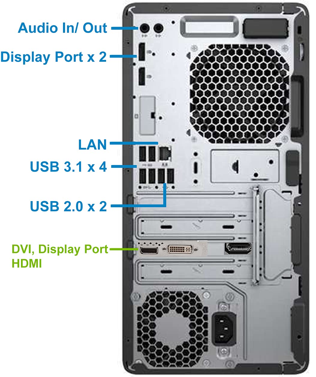 HP ProDesk 600 G3 Tower PC - Intel Core i7-7700, 16GB RAM, 512GB SSD, AMD Radeon RX 460 2GB GPU, 4K DisplayPort/DVI/HDMI, USB-C, WiFi & Bluetooth - Windows 10 Pro (Renewed) - Perfect for Office Work, Graphic Design & Home Computing
