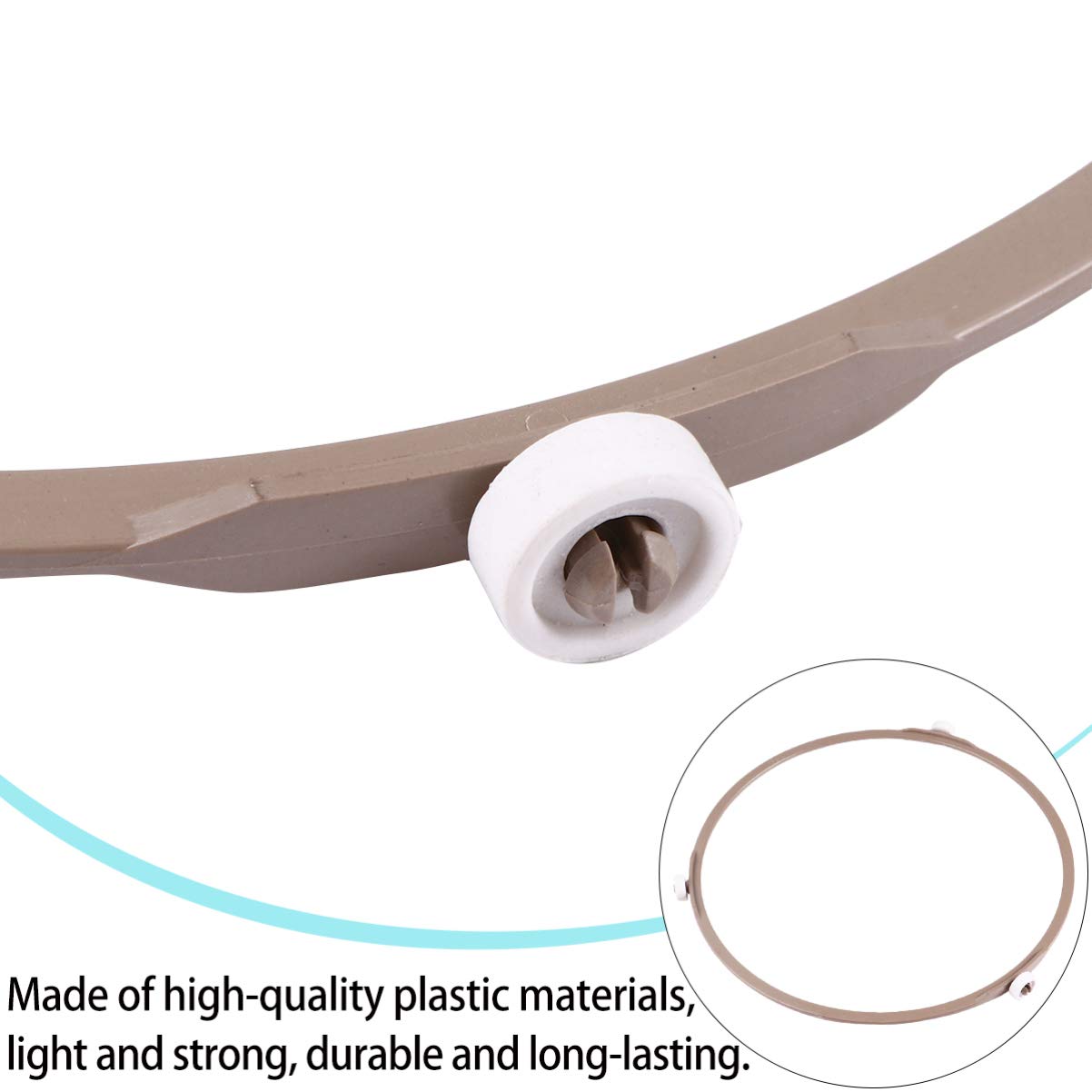 2-Pack Microwave Turntable Bracket & Roller Guide Replacement Set - Durable Plastic Stand Holder for Glass Turntable Plate - Compatible with Most Microwave Brands - Perfect for Smooth Rotation & Easy DIY Repair