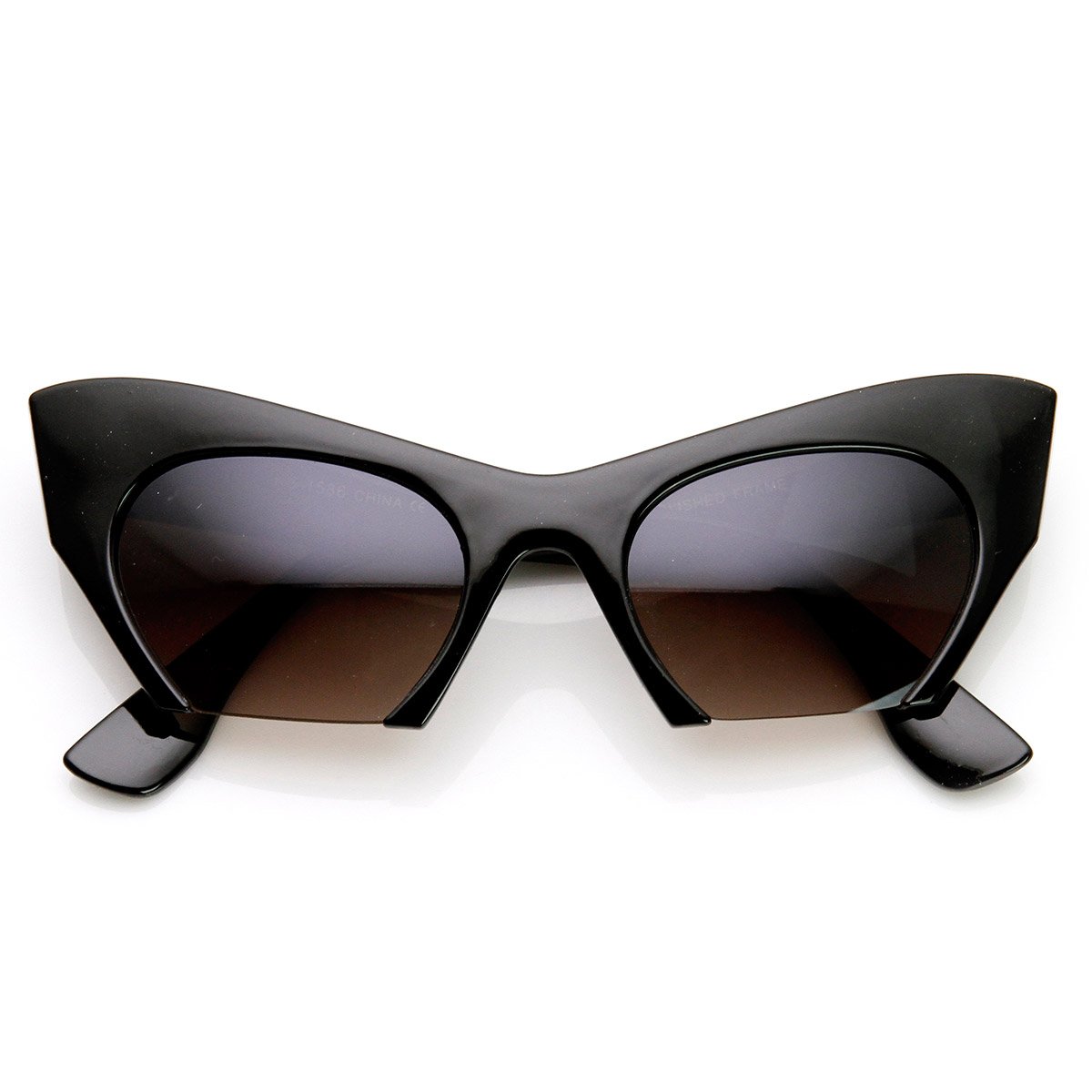 Stylish Women's Semi-Rimless Cat Eye Sunglasses with Bottom Cut Design - Perfect for Summer Outfits, Beach Vacations & Fashion Accessories