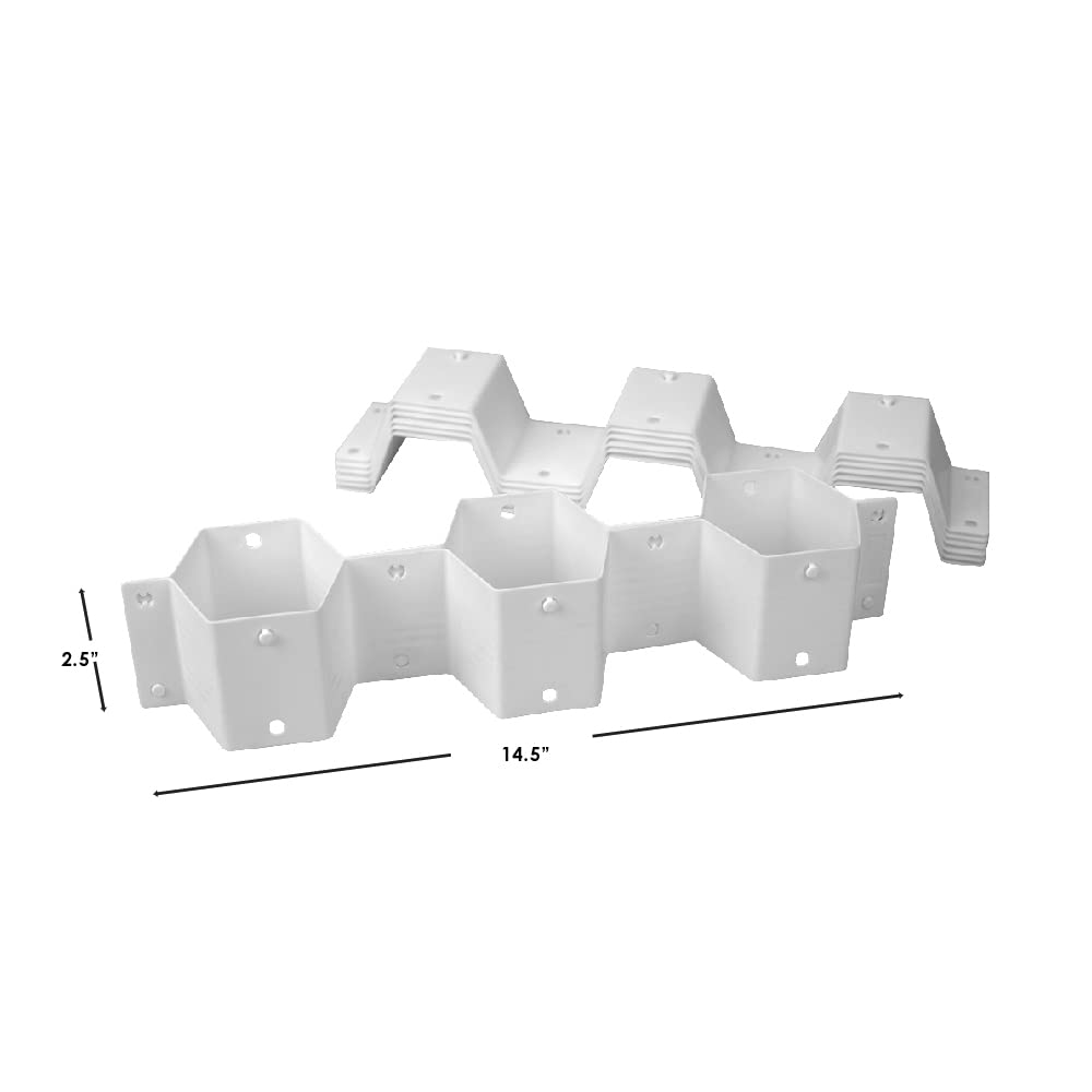 Hexagon Honeycomb Drawer Organizer Set - 8-Piece Customizable Plastic Partition for Underwear, Socks, Belts & Ties | Space-Saving Storage Solution for Dressers, Closets & Travel Organizers (White)