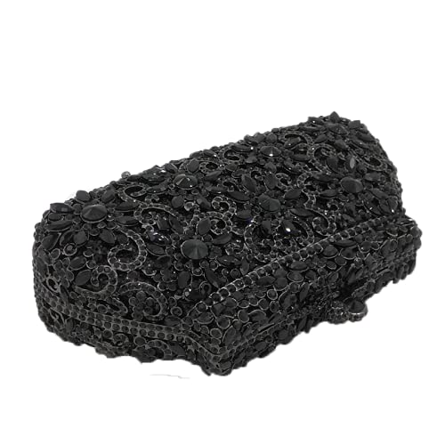 FGG Women's Crown Minaudiere Handbag - Elegant Crystal Flower Clutch Purse for Formal Evening, Wedding & Special Occasions | Perfect for Prom, Gala & Bridal Accessories