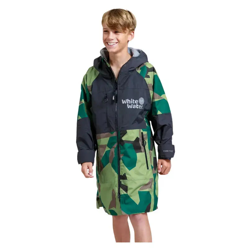 Kids Waterproof Swimming Robe with Hood - Camouflage Unisex Quick-Dry Pool Cover Up for Boys & Girls - Perfect for Beach, Poolside, and After-Swim Warmth