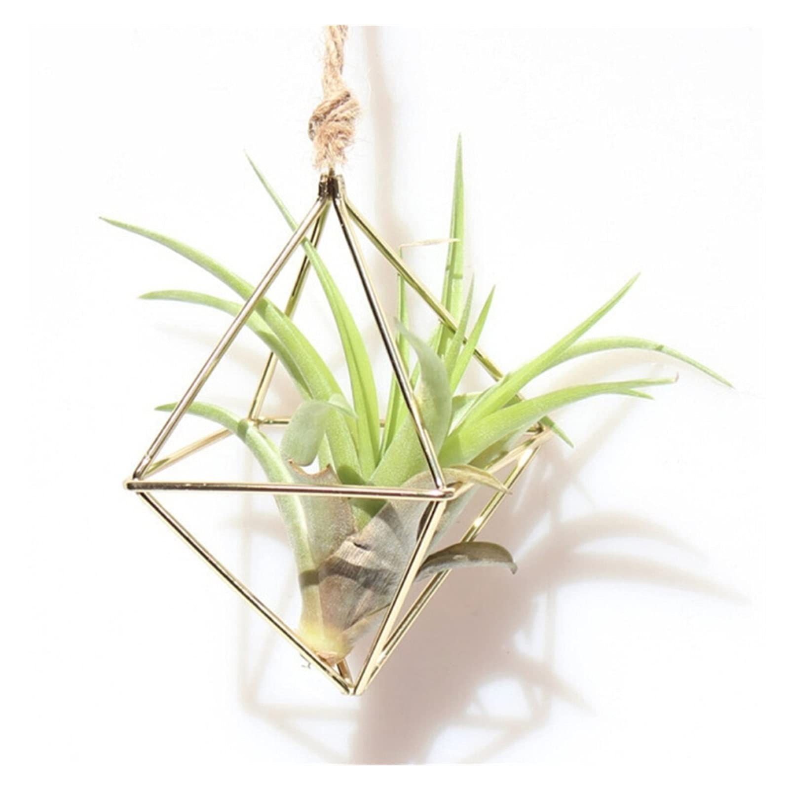 Metal Geometric Hanging Flower Pots - Rustic Iron Air Plant Rack for Indoor & Outdoor Garden Decor | Perfect for Home, Patio, and Balcony Plant Displays (Color: A)
