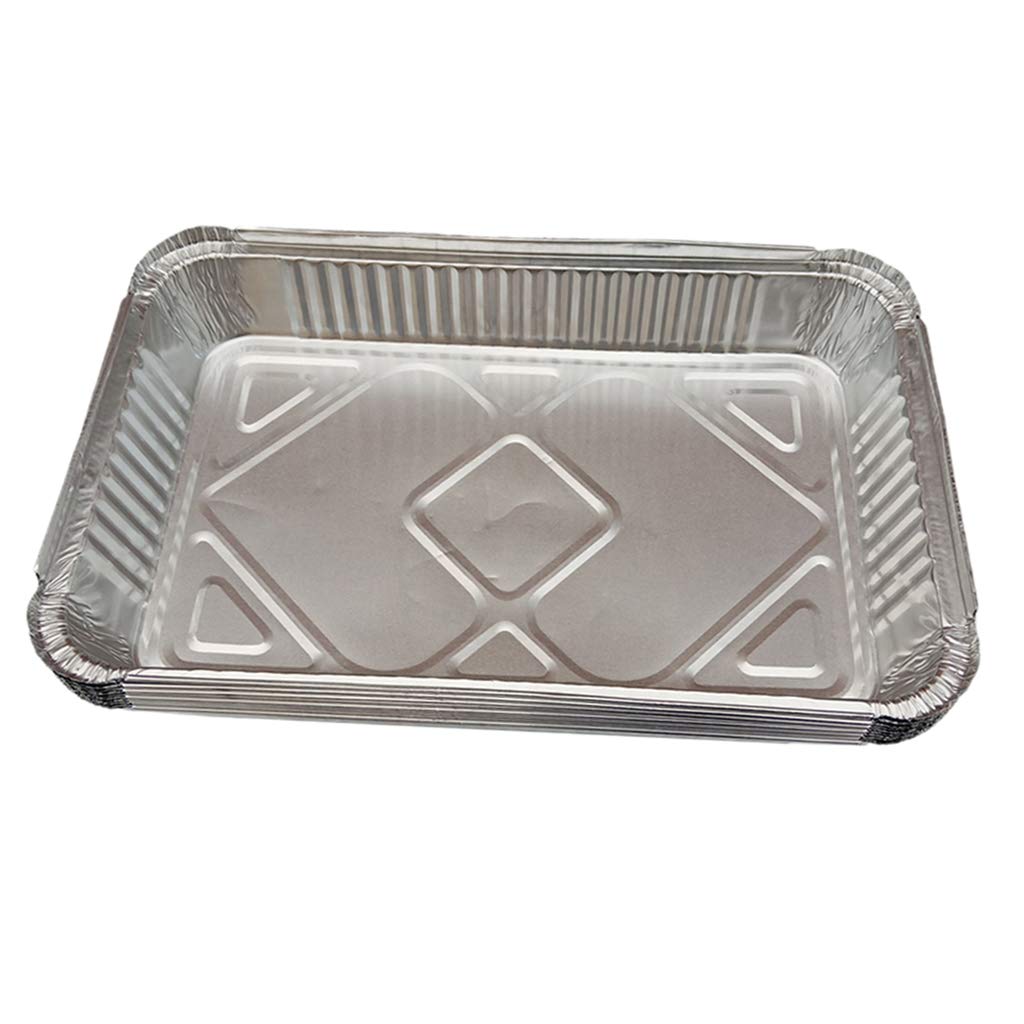Fenteer 10-Pack Disposable Aluminum Foil Loaf Pans - 2200ml Rectangle Baking Pans for Cooking, Cake Baking, Meal Prep & Food Storage | Heat Resistant, Recyclable & Perfect for Home Baking, Party Catering & Takeout Containers