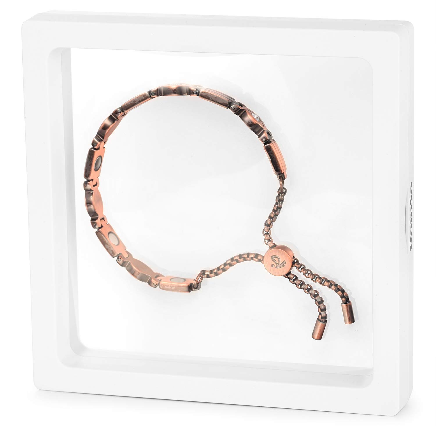 RainSo Women's Pure Copper Magnetic Therapy Bracelet - Adjustable Size for Comfort, Elegant Gift Box Included - Perfect for Pain Relief, Stress Reduction & Wellness