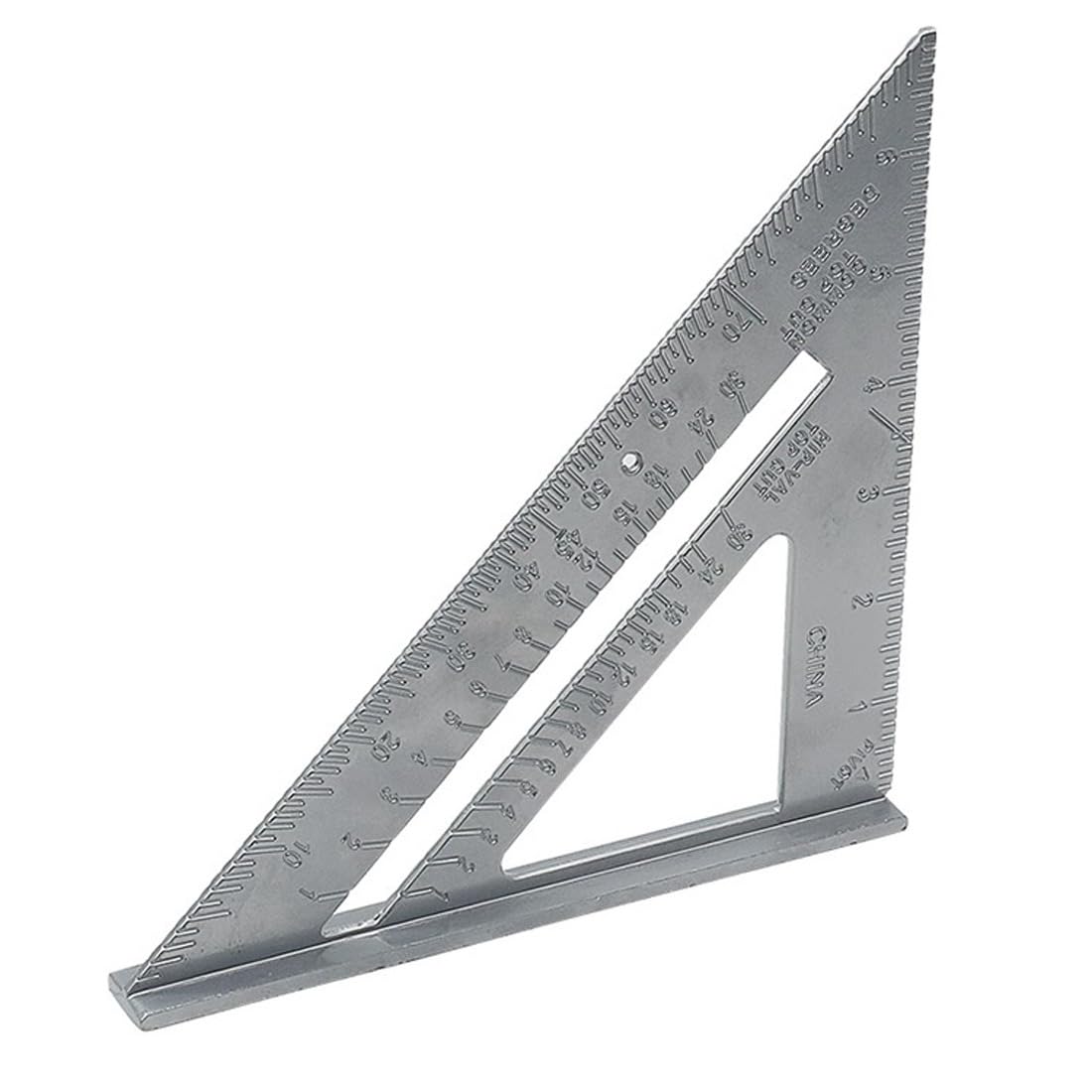 Utoolmart 7-inch Aluminum Rafter Square - Precision Carpenter Layout Tool with Angle Protractor for Woodworking, Framing & DIY Projects | Durable Triangle Ruler for Accurate Measuring & Marking
