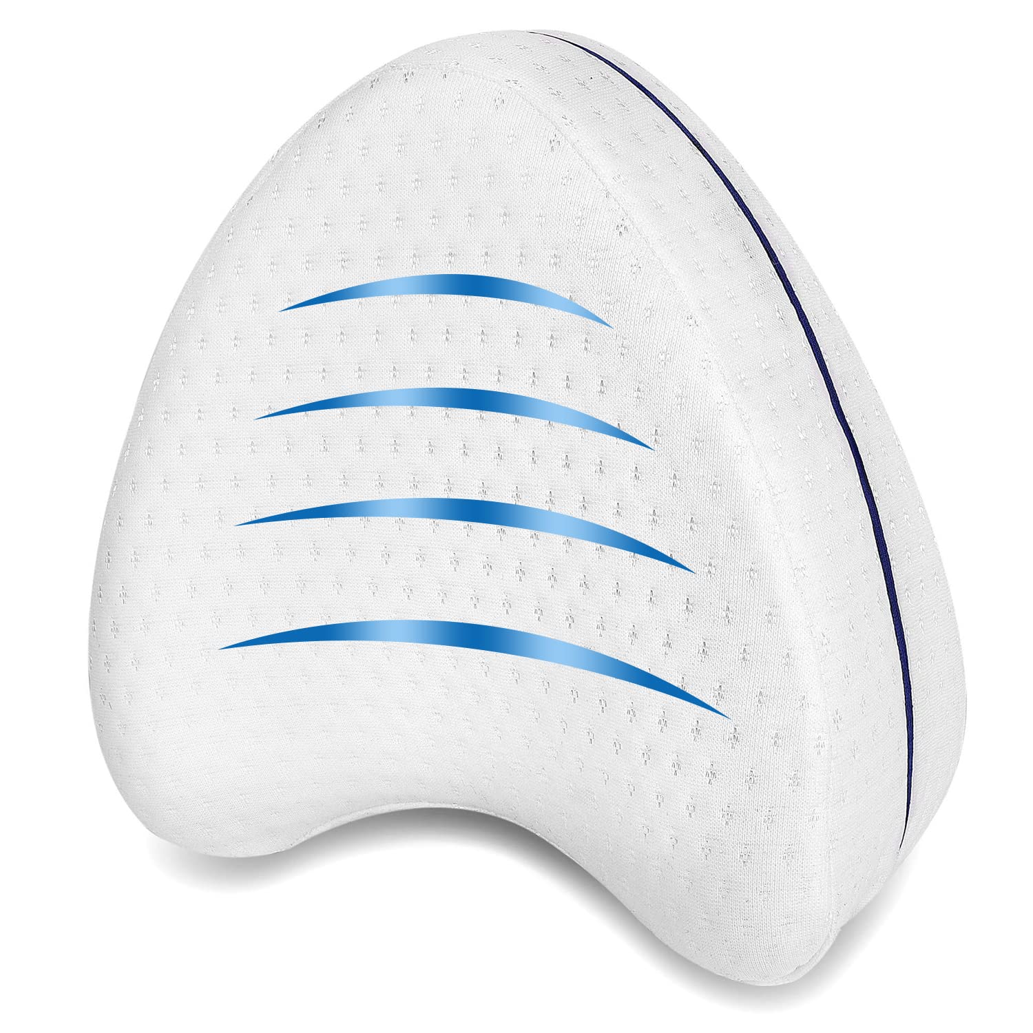Memory Foam Knee Pillow for Back Pain & Side Sleepers - Pregnancy Support with Washable Cover for Comfortable Sleep