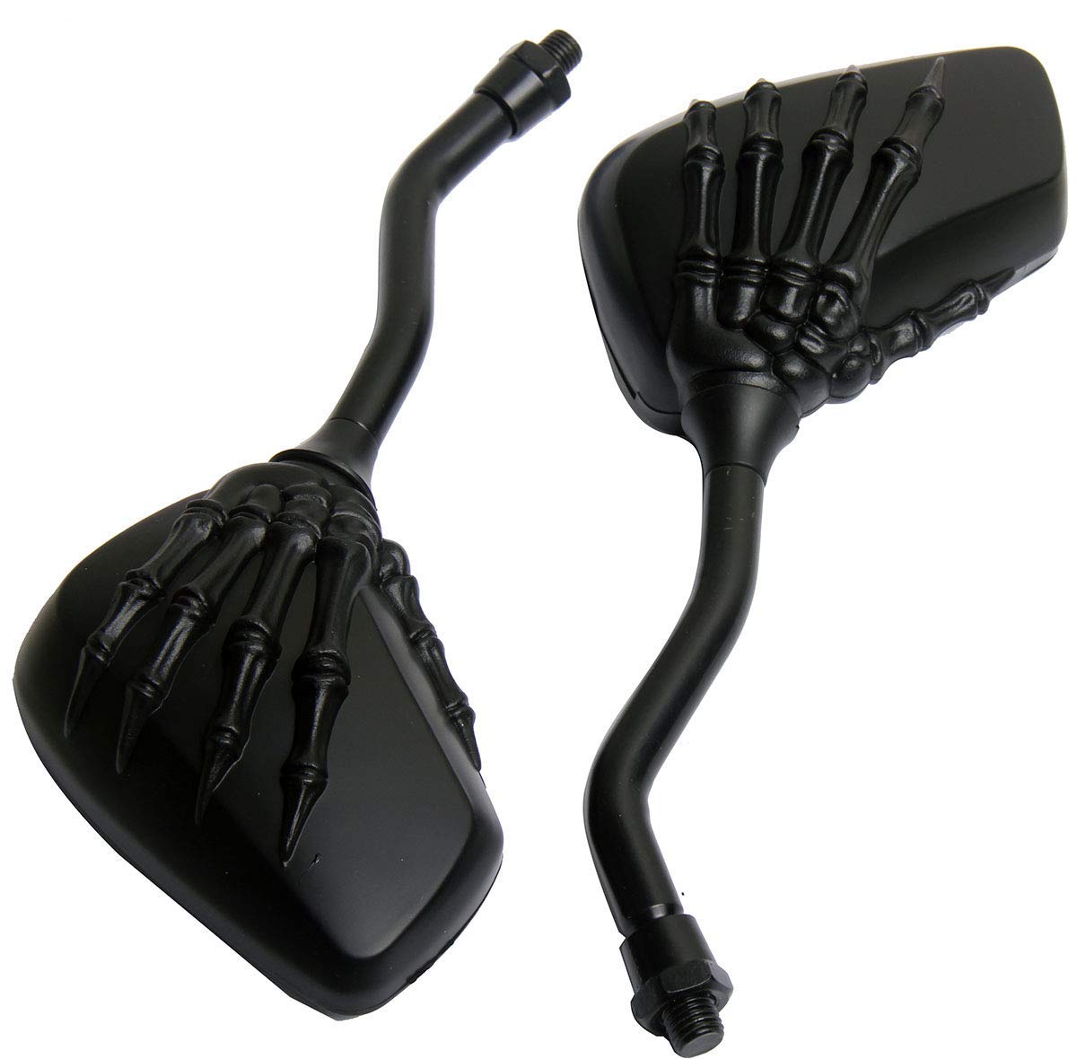 Black Skull Hand Rear View Mirrors for 2001 Suzuki Intruder 1500 VL1500B - Motorcycle Custom Accessories for Cruiser Bikes, Perfect for Biker Style Upgrades & Safety Riding