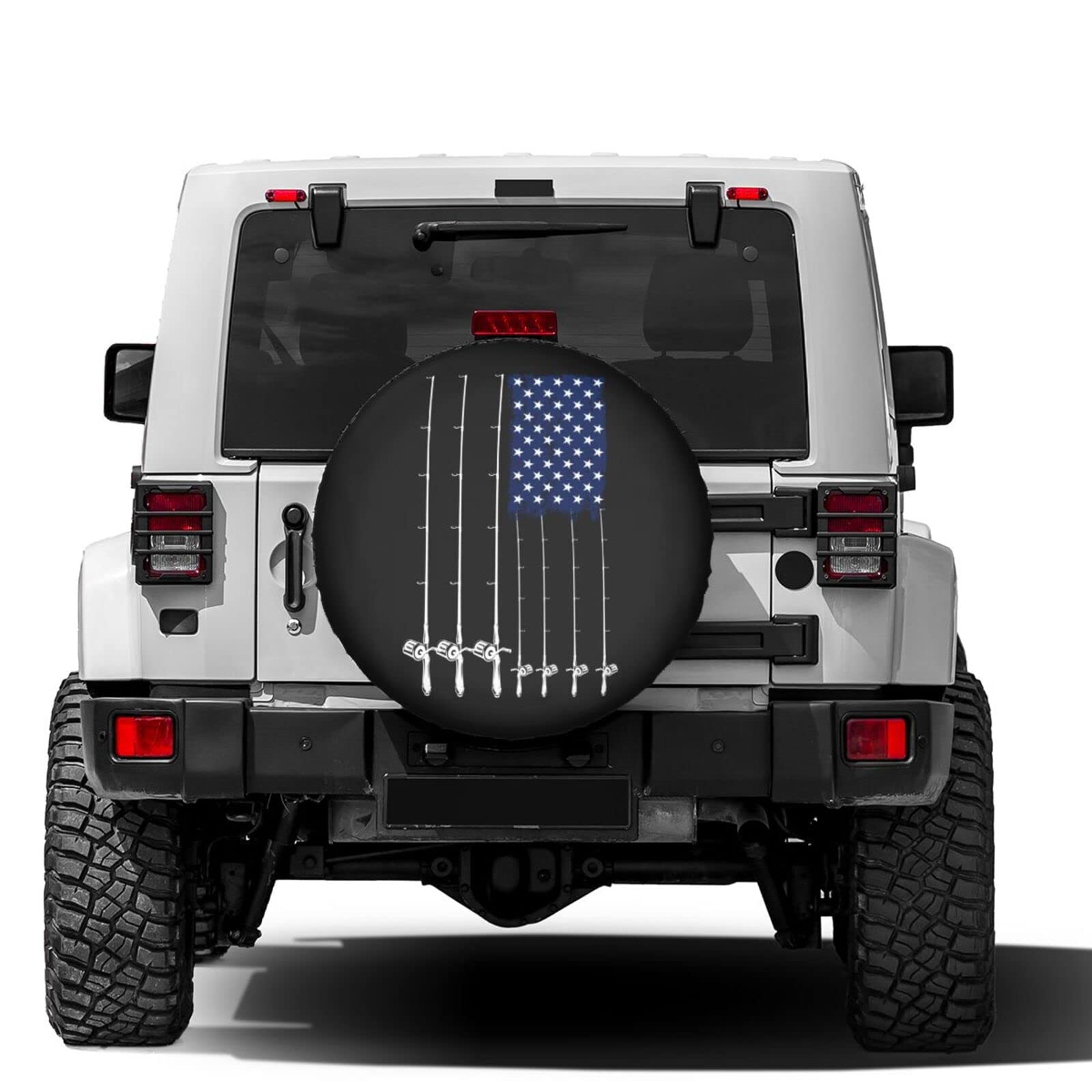 American Flag Spare Tire Cover - 17 Inch Dust-Proof Wheel Protector for Trailers, RVs & SUVs | Perfect for Road Trips, Camping & Outdoor Adventures