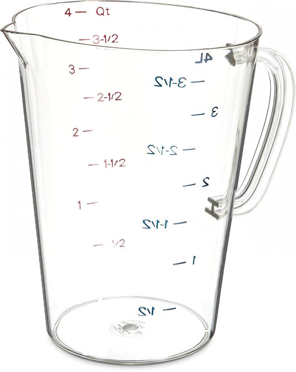 StateOJ 1 Gallon Plastic Measuring Cup - Durable Kitchen Measuring Tool for Baking, Cooking & Mixing - Essential for Home Chefs & Professional Kitchens