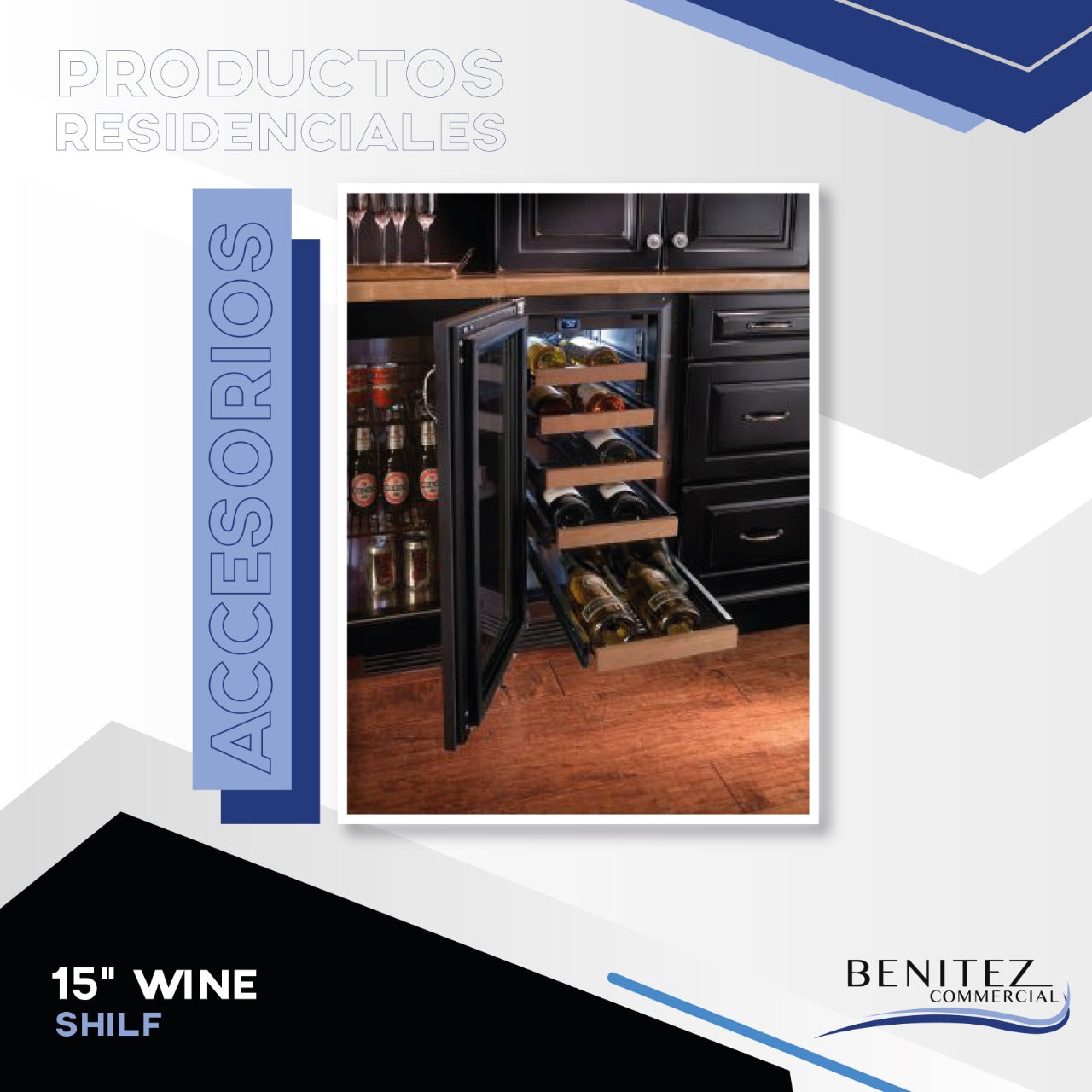 15-Tier Wine Rack - Sturdy Metal Wine Shelf for Kitchen, Bar, Dining Room - Holds 15 Bottles - Space-Saving Wine Storage Organizer for Home, Restaurant, or Wine Cellar