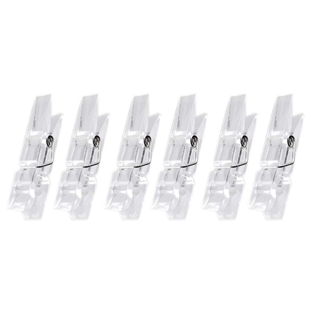 WINOMO 50 Pack Clear Plastic Clothespins - Mini Utility Clips for Clothesline, Photos, Hanging Laundry, Home Organization & DIY Crafts - Perfect for Drying Clothes, Displaying Artwork, and Craft Projects