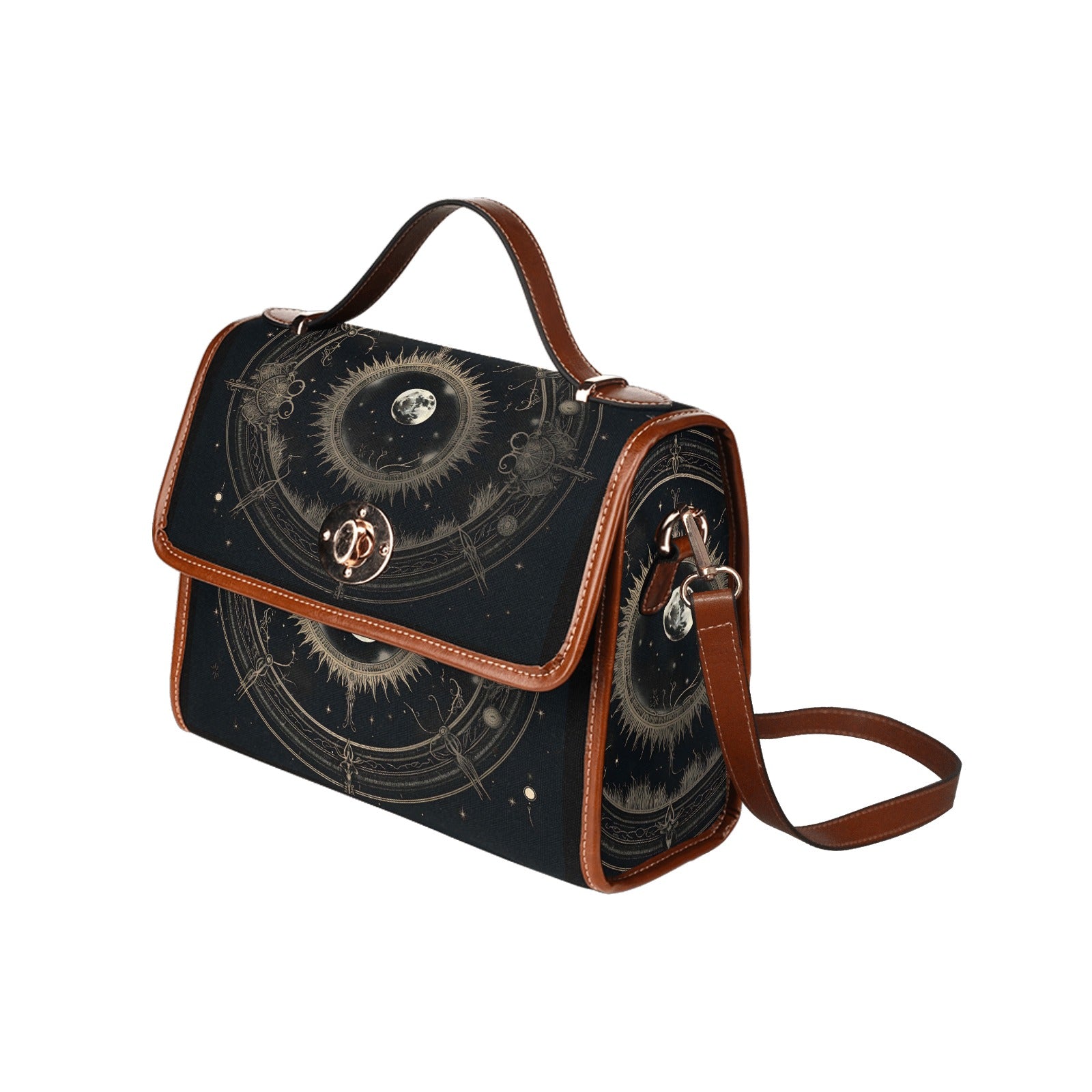 Waterproof Canvas Tote Bag - Magic & Moon Design - Durable & Stylish for Beach, Travel, and Everyday Use
