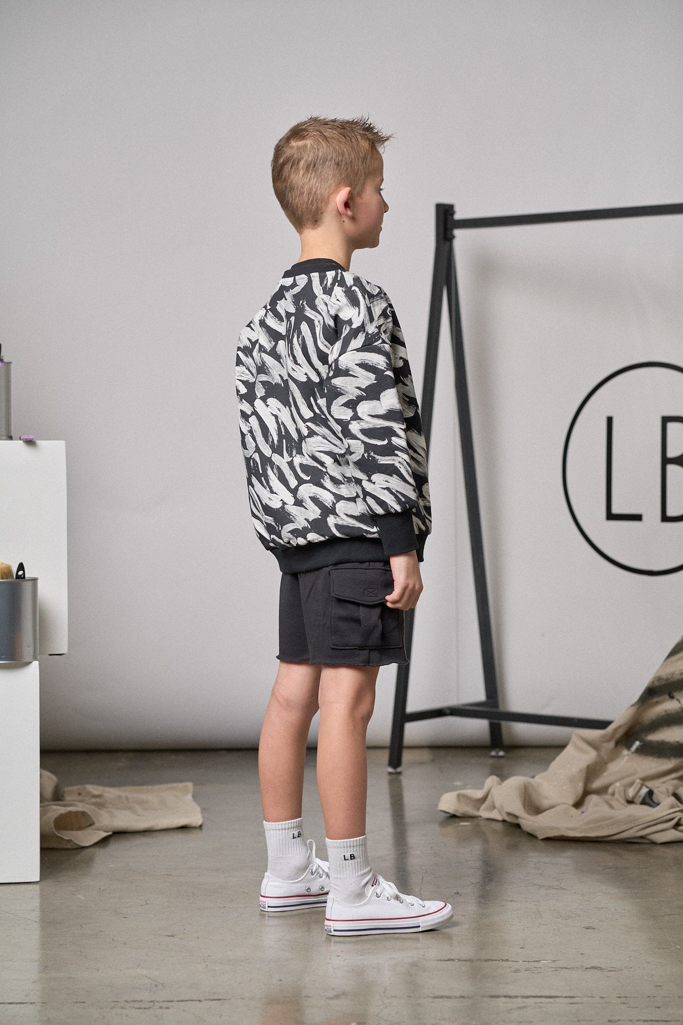 Brush Stroke Crewneck Sweatshirt - Black | Stylish Casual Pullover for Men & Women | Perfect for Everyday Wear, Outings & Layering
